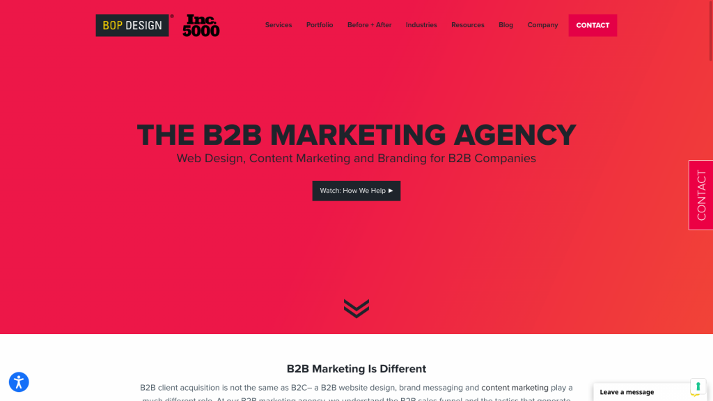 Bop Design Homepage