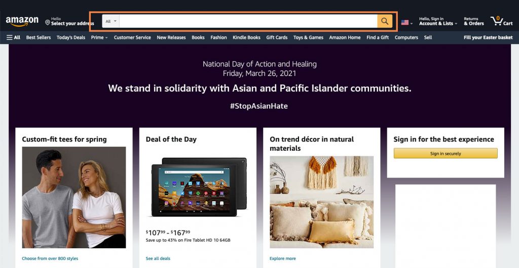 amazon search bar