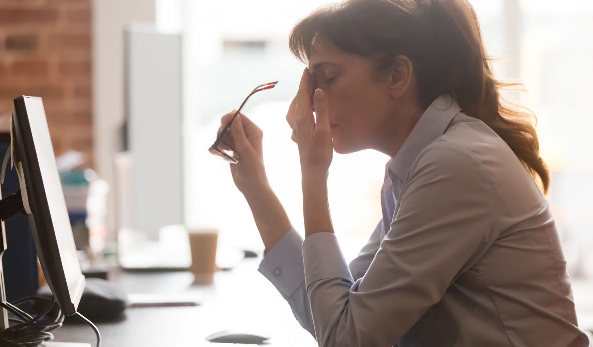 A stressed worker