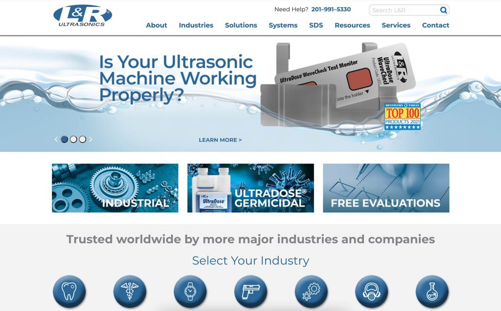 L&R Ultrasonci Manufacturing Homepage