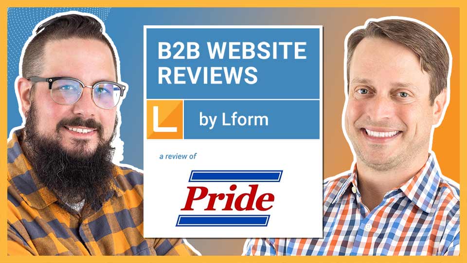 B2B Website Reviews by Lform, a review of Pride